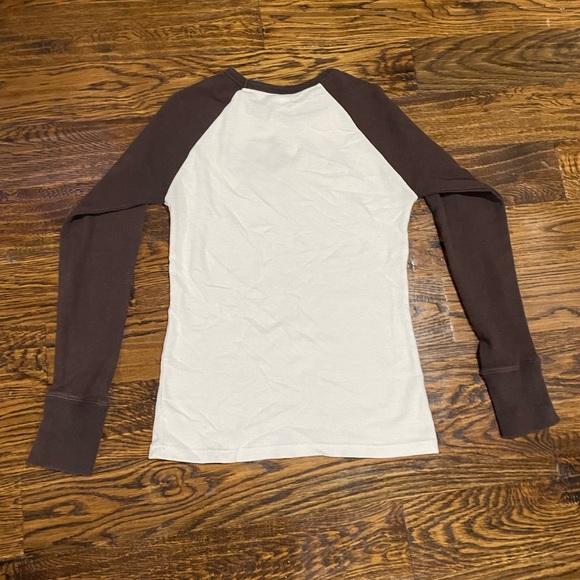 NFL Women's Broncos Long Sleeve Tee - Brown and White - Picture 3 of 3